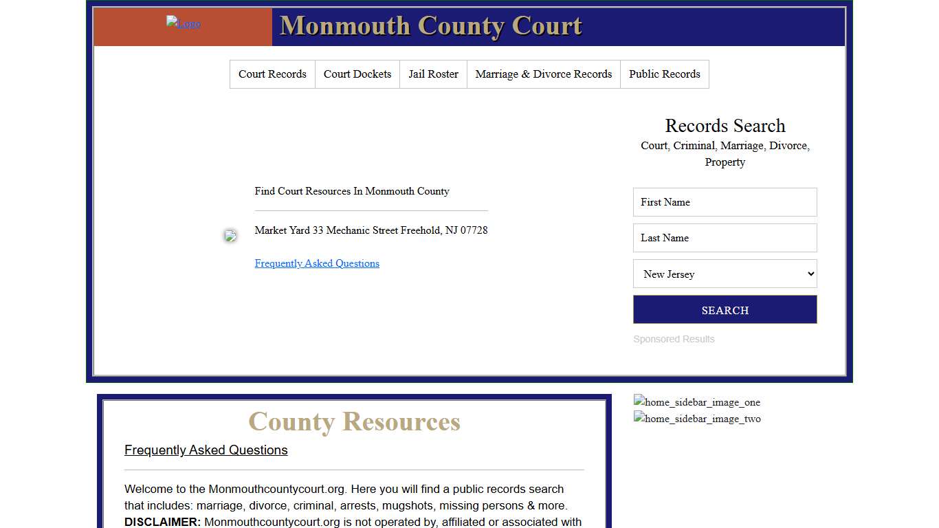 Monmouth County Court County Records